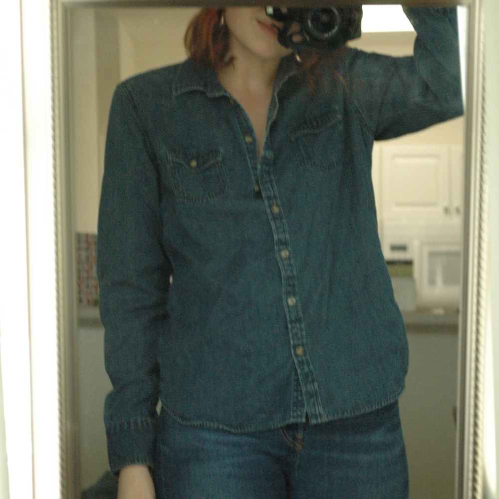 American Eagle Denim Button Up